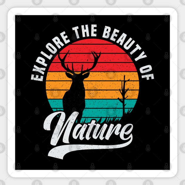 explore the beauty of nature vintage Magnet by Mako Design 